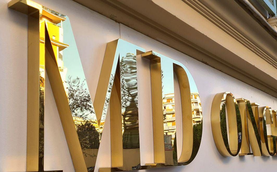 Brass Gold Mirror 3D Letters
